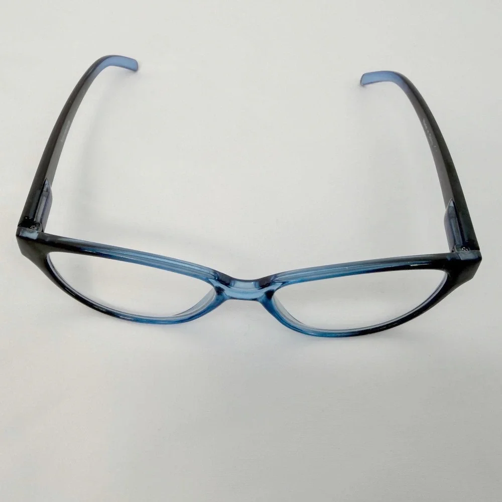 Norperwis Cat Eye Reading +1.75 Glasses Blue Black Gradient with Case 104-33